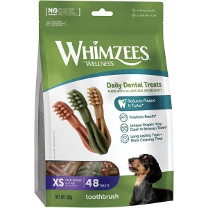 Whimzees - Cepillo de Dientes XS (48 barritas)