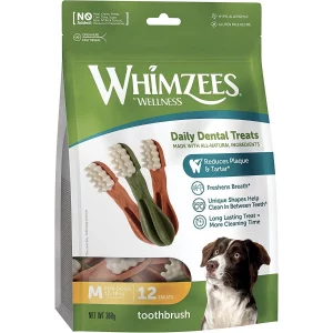 Whimzees - Cepillo de Dientes M (12 barritas)