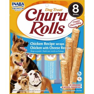 Churu Rolls para Perro - Pollo con Queso