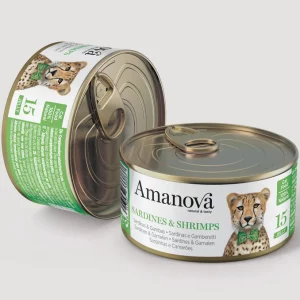 Lata Amanova - Sardinas y Gambas (Gelatina) 70gr
