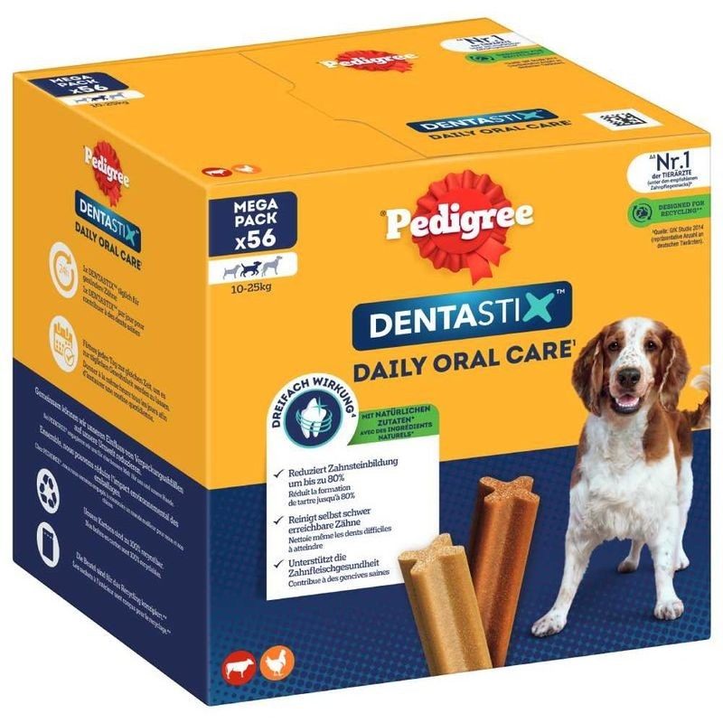 Dentastix - Medio de 10 a 25kg (8 paquetes de 7)