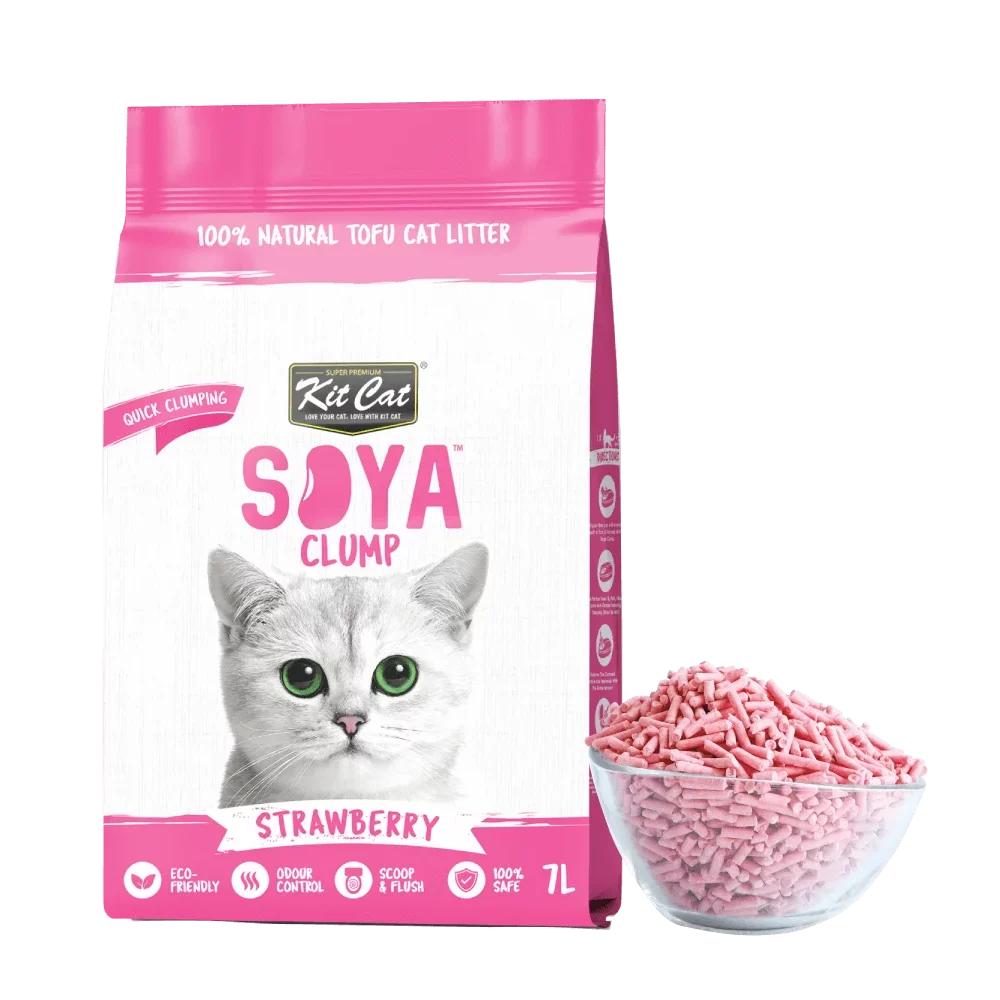 Kit Cat Soya Clump 7L - Fresa